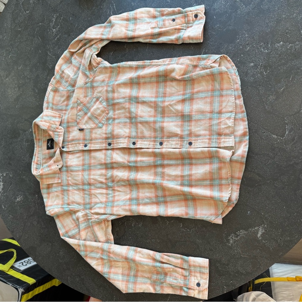 Rip Curl Orange and Blue Casual Button Down Shirt